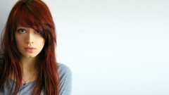 Woman white background faces redheads Simple Background