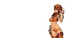 Woman white background Iron Man blue eyes bikini Avengers 