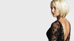 Woman white background Jennifer Ellison blondes models Simple 