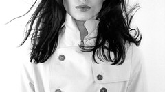 Woman white background Keira Knightley monochrome Simple 