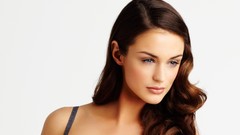 Woman white background lingerie brunettes models lauren budd La 