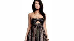 Woman white background Megan Fox models