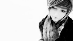 Woman white background monochrome asians Simple Background