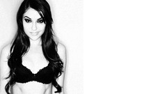 Woman white background monochrome brunettes bra sasha grey 