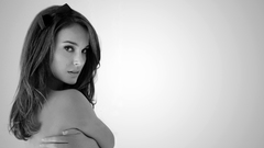 Woman white background Natalie Portman monochrome Actress