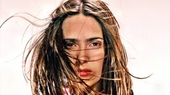 Woman white background salma hayek artwork portraits