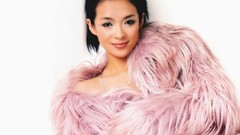 Woman white background series asians