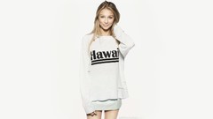 Woman white background smiling Simple Background