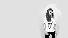 Woman white background tattoos Simple Background