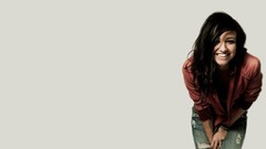 Woman white background tattoos smiling Simple Background Lights 