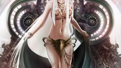Woman white hair artwork legend of the cryptids fantasy art 