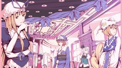 Woman white hair long hair anime girls short hair konpaku youmu 