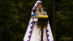 Woman white hair long hair cosplay Russians