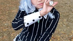 Woman white hair maids bangs touhou izayoi sakuya cosplay hair 