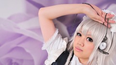 Woman white hair maids braids bangs touhou izayoi sakuya 