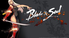 Woman white hair Swords video games blade and soul