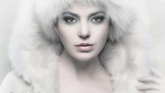 Woman white pink faces