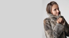 Woman widescreen coat blondes fur coat models W4B magazine 