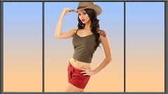 Woman widescreen models Jessica Jane Clement