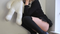 Woman window tie teen Shaved St Mackenzies magazine