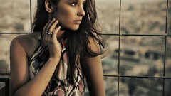 Woman windows brunettes models