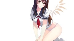 Woman wings Anime drawings legs anime girls brunettes uniforms 