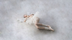 Woman wings ballerina tutu