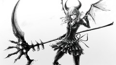 Woman wings black rock