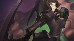 Woman wings black rock