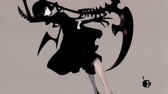 Woman wings black rock