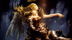 Woman wings blondes angels long hair Archlich