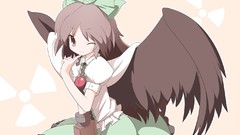 Woman wings brown blush long hair anime girls reiuji utsuho 