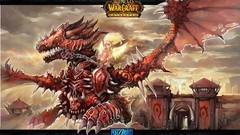 Woman wings Dragons flying chains blondes world of warcraft 