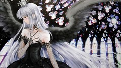 Woman wings dress Gothic