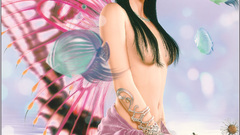 Woman wings fantasy art