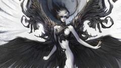 Woman wings fantasy art