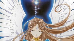 Woman wings goddess bracelets long hair anime girls closed eyes 