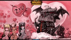 Woman wings Hearts horns world of warcraft nude artwork 