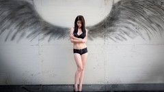 Woman wings lingerie