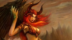 Woman wings paintings Warriors artwork boobs fantasy art