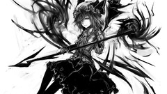 Woman wings short hair remilia scarlet touhou bat wings