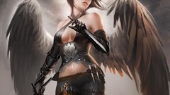 Woman wings soldiers horns elves Swords angels brunettes demons 