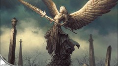 Woman wings statues angels magic: the gathering artwork