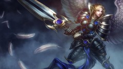 Woman wings Swords angels League of Legends kayle