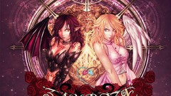 Woman wings Swords blondes redheads soft shading