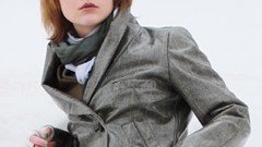 Woman winter deer furry