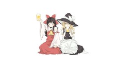 Woman witches hakurei reimu touhou kirisame marisa miko video 
