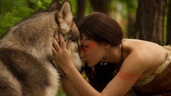 Woman Wolves princess mononoke