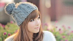 Woman wool asians brunettes models Korean