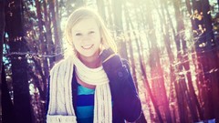 Woman wool blondes scarfs smiling models forests